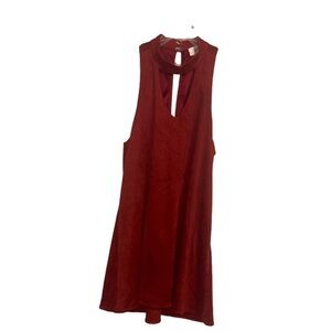 Hallelu Suede Like Choker Style Sleeveless Dress Size Large